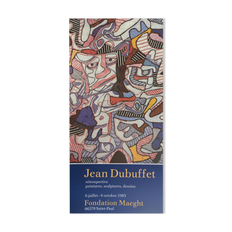 Jean dubuffet, hourloupe, 1963. four-color poster for an exhibition
