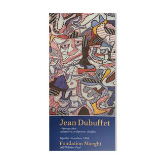 Jean dubuffet, hourloupe, 1963. affiche réalisée en quadrichromie pour une exposition