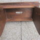 Wooden bench step foot with painted decoration