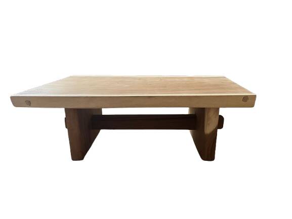 Solid oak coffee table – unique handcrafted piece (Ventura)
