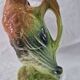 Old barbotine jug Saint Clément Mallard Duck A027