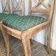 Chaises en bois massif assises verte