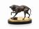 Bronze hunting dog and its prey – black marble base brass – s
