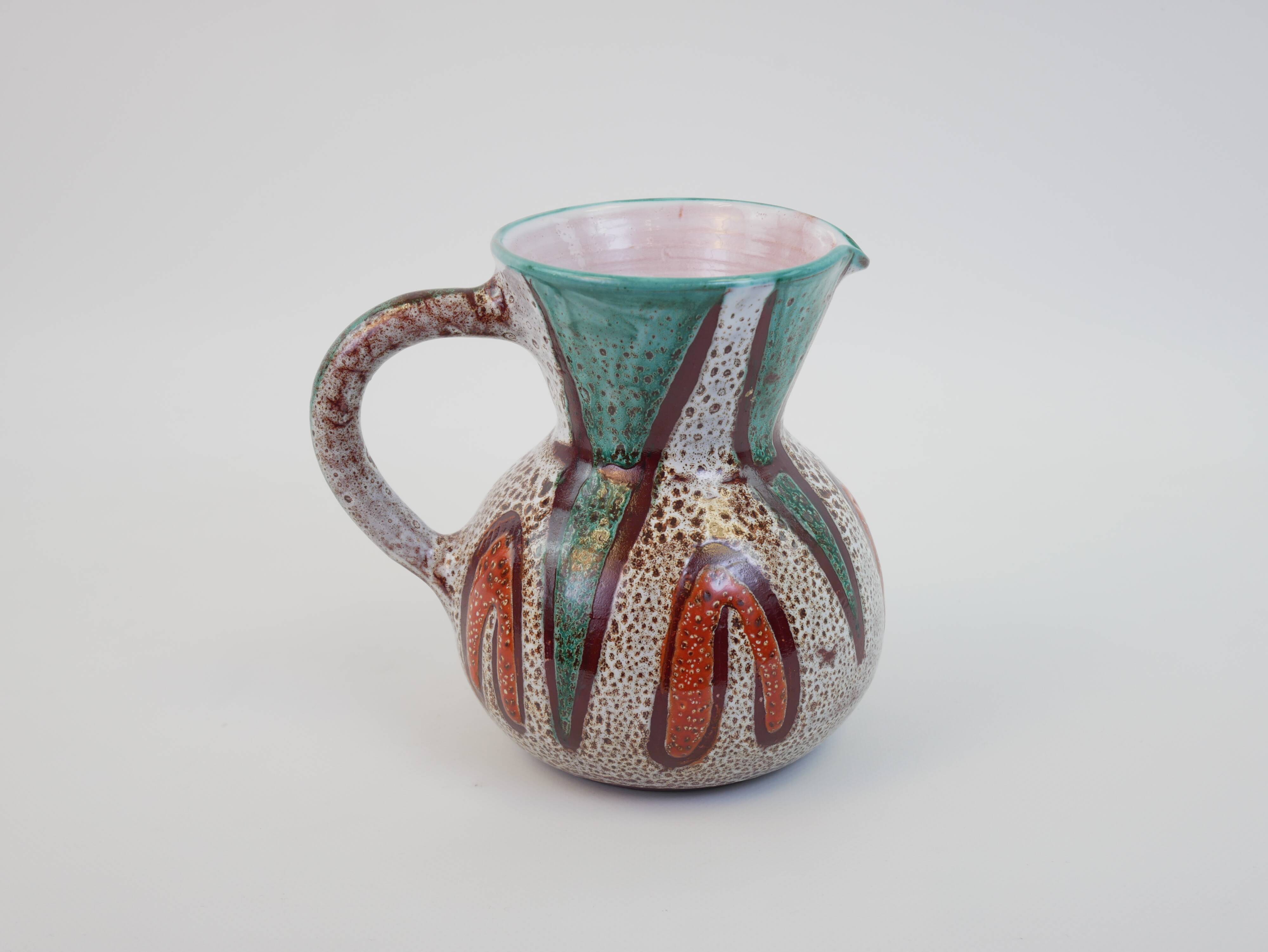 Vallauris ceramic pitcher by Daniel Etienne