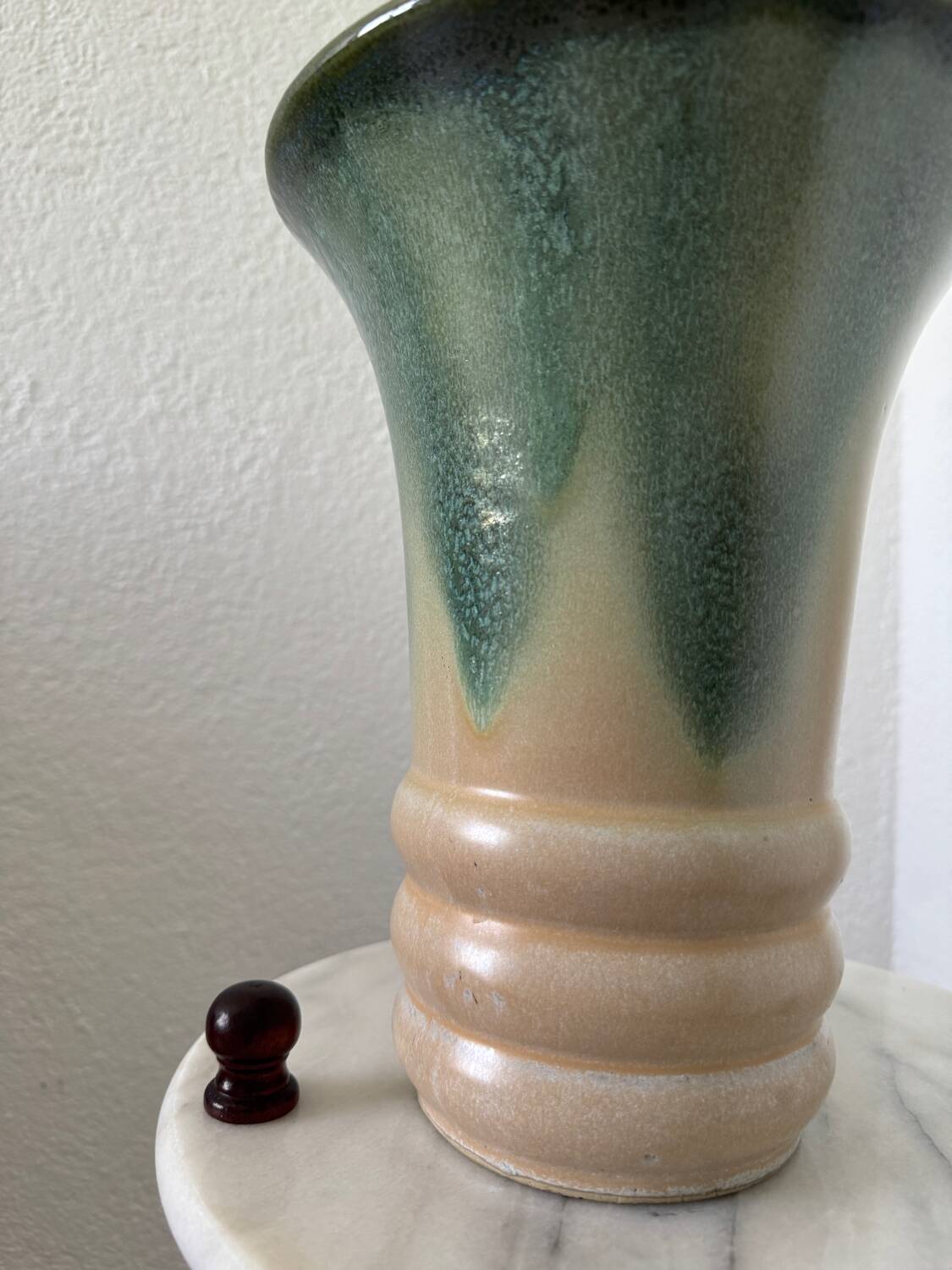 Art Deco flamed stoneware vase