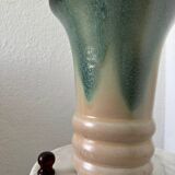 Art Deco flamed stoneware vase