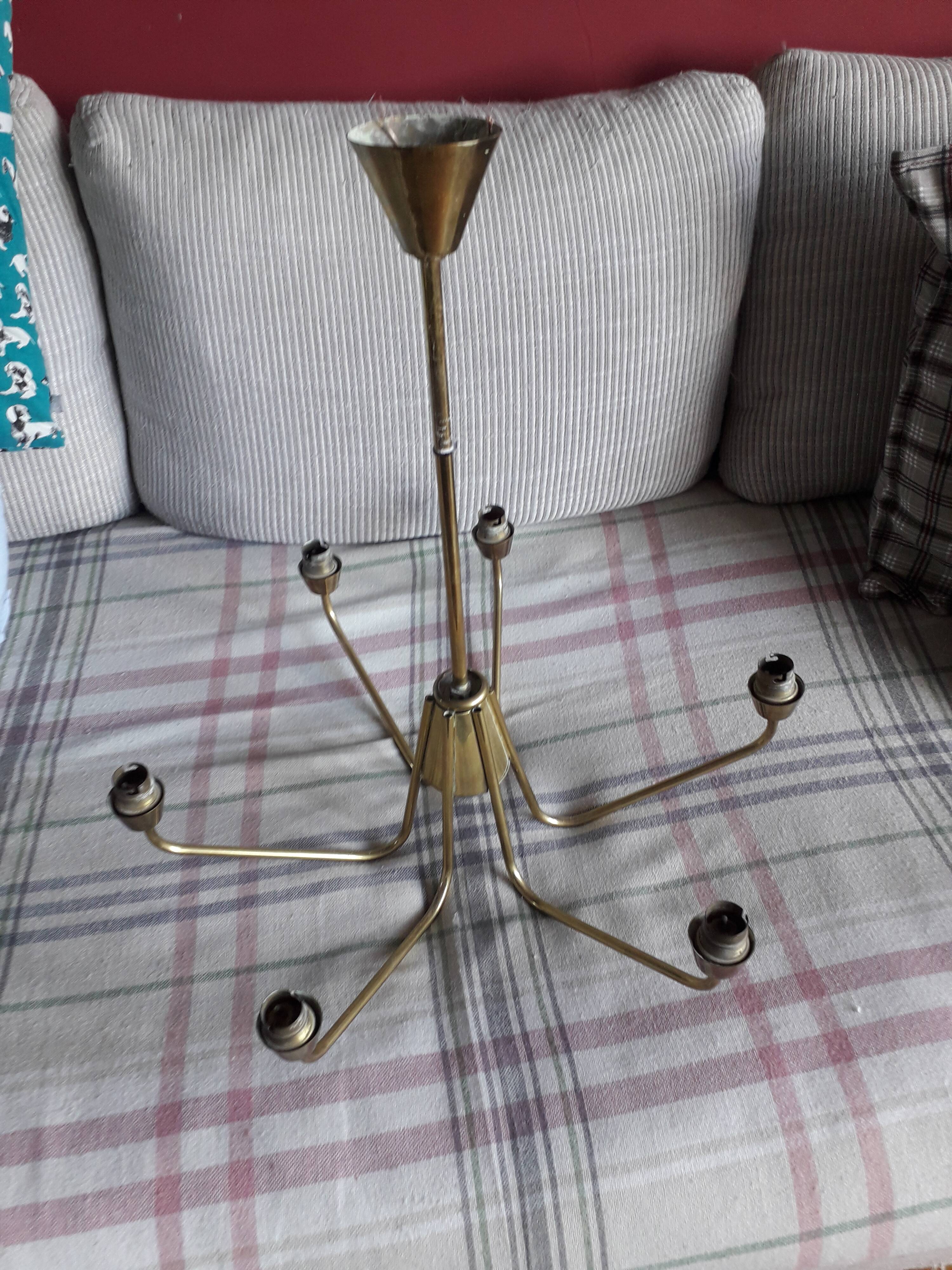 Vintage Scandinavian 6-arm light fixture
