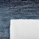 Handmade white and black Berber rug