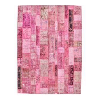 7x10 oversize pink vintage turkish rug 305x221cm