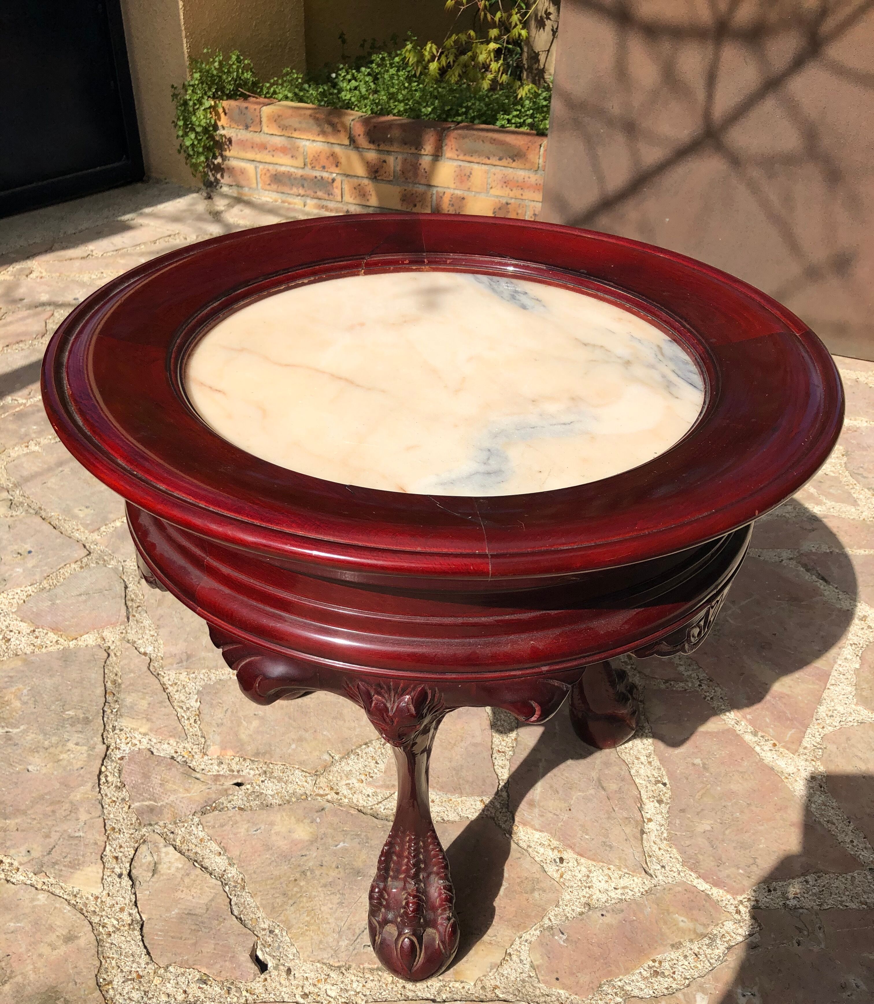 Coffee table on marble