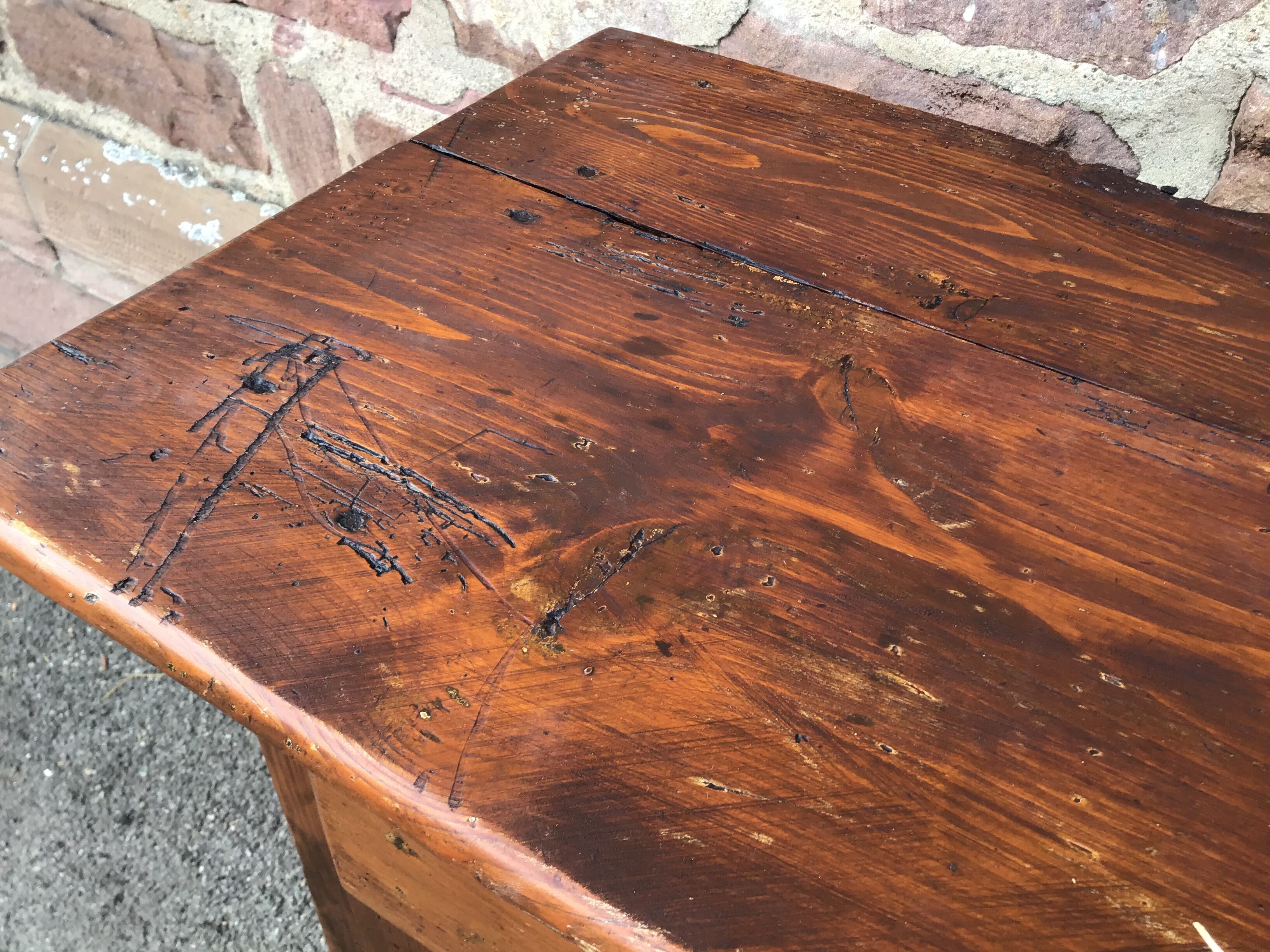 Rustic vintage fir stockings buffet