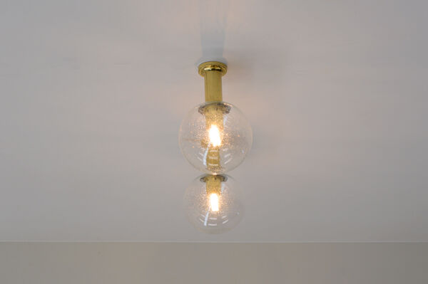 Plafonniers en laiton de Glashütte Limburg, Allemagne Années 1970.