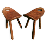 Pair of brutalist stools