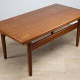 Scandinavian rectangular teak coffee table, 1960