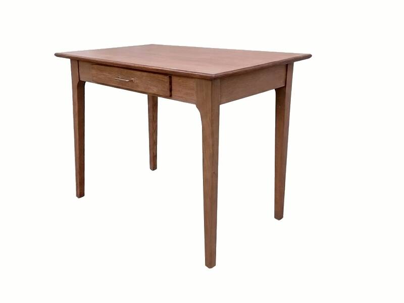 Desk table, kitchen table, vintage 1950s oak side table.