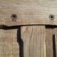 Oak door with clover-shaped oculus