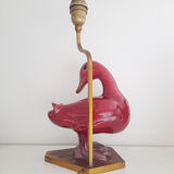 Pied de lampe canard faiënce et laiton