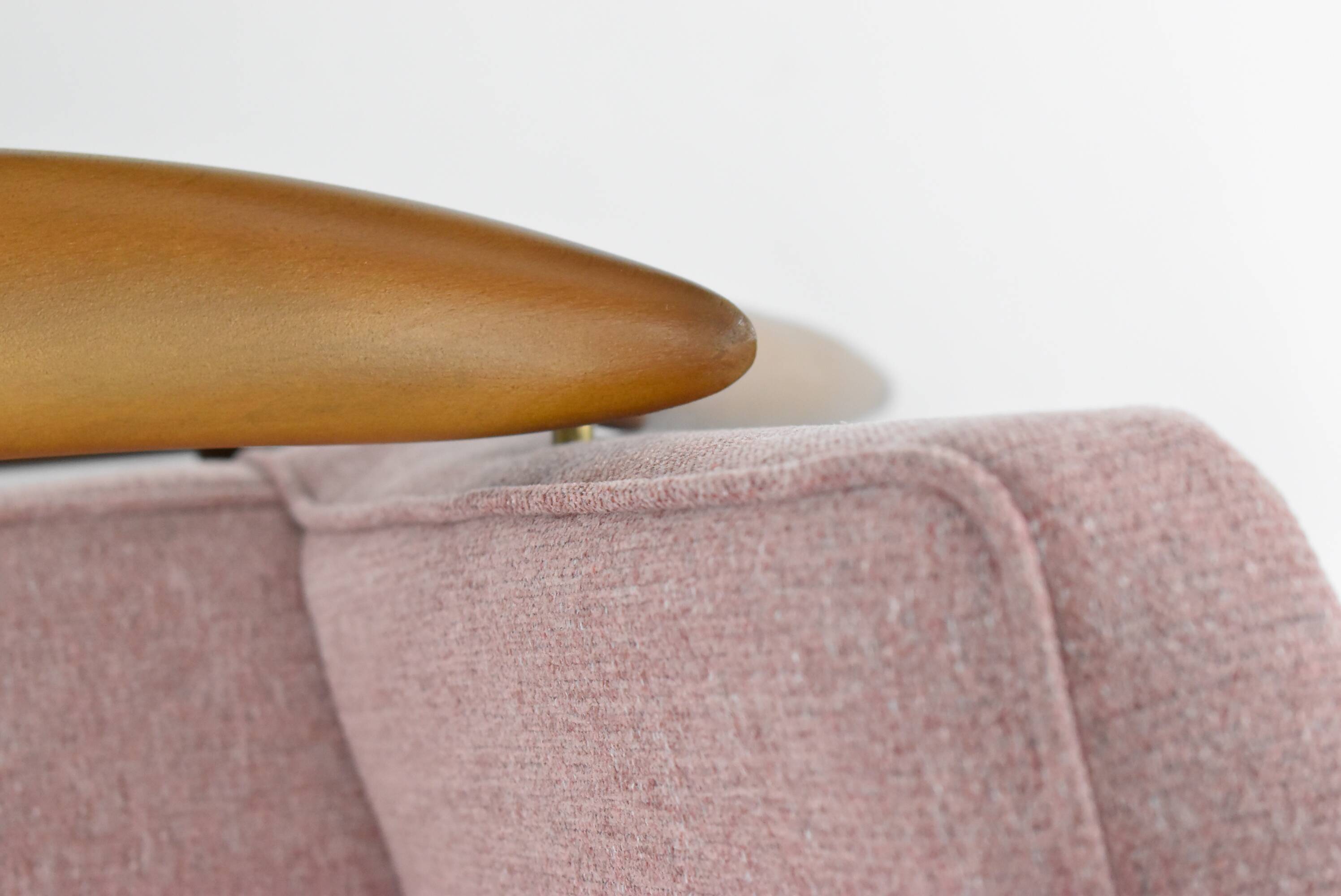 Original vintage armchair "CoCo", 1960s, fully restored, pink