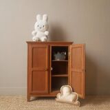 Armoire en chêne vintage pour poupée jouet ancien pieds compas années 50