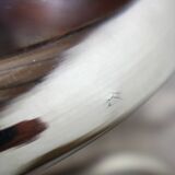 Old chrome metal swivel medical stool