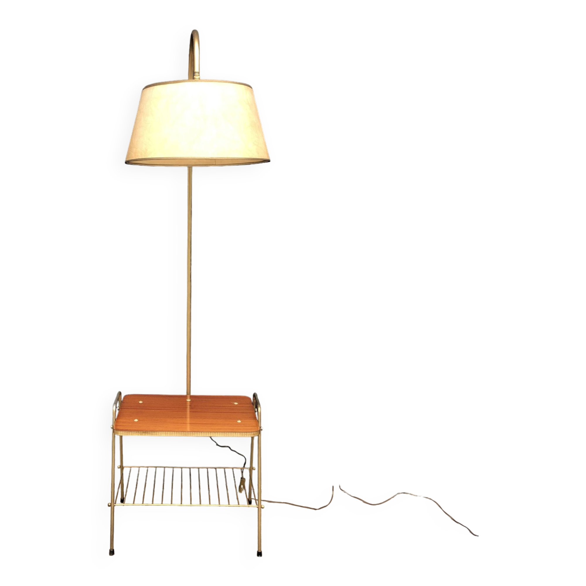 Magazine holder floor lamp