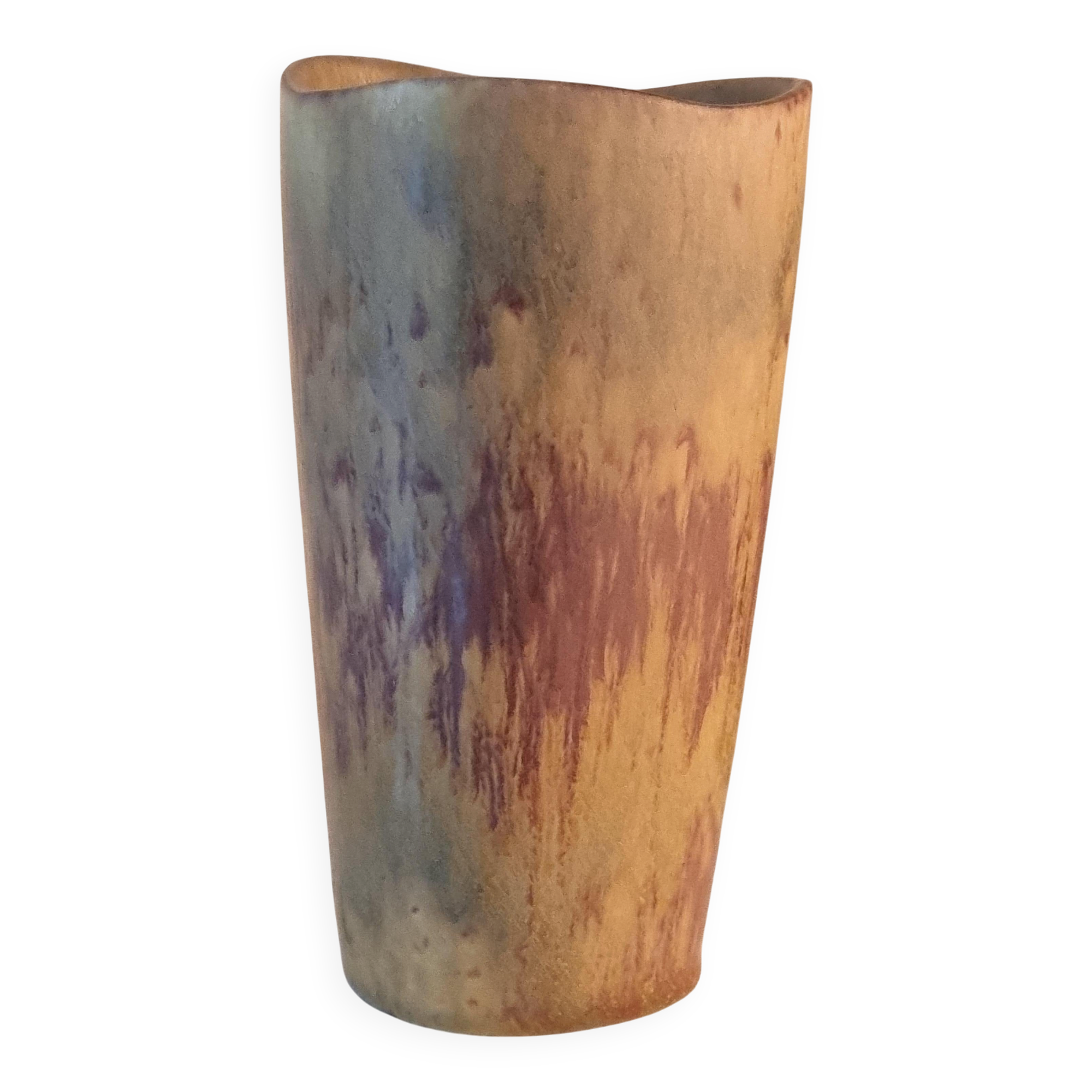 Gunnar Nylund, stoneware vase, Rörstrand, Scandinavian Modern / Midcentury