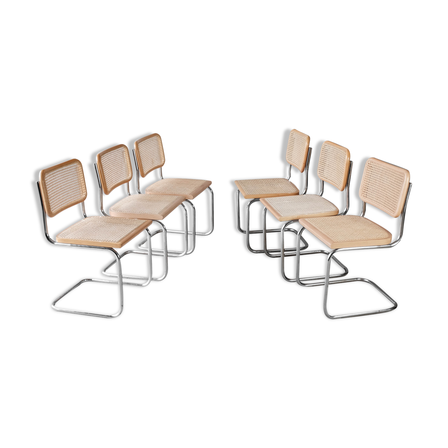 Set of 6 chairs Cesca B32 by Marcel Breuer