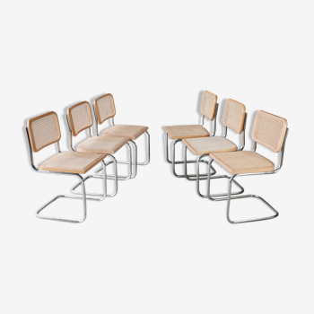 Set de 6 chaises Cesca B32 par Marcel Breuer
