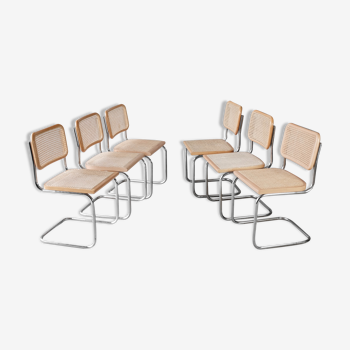 Set of 6 chairs Cesca B32 by Marcel Breuer