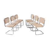 Set of 6 chairs Cesca B32 by Marcel Breuer