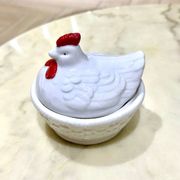 Sugar bowl Bonbonniere Hen vintage ceramic