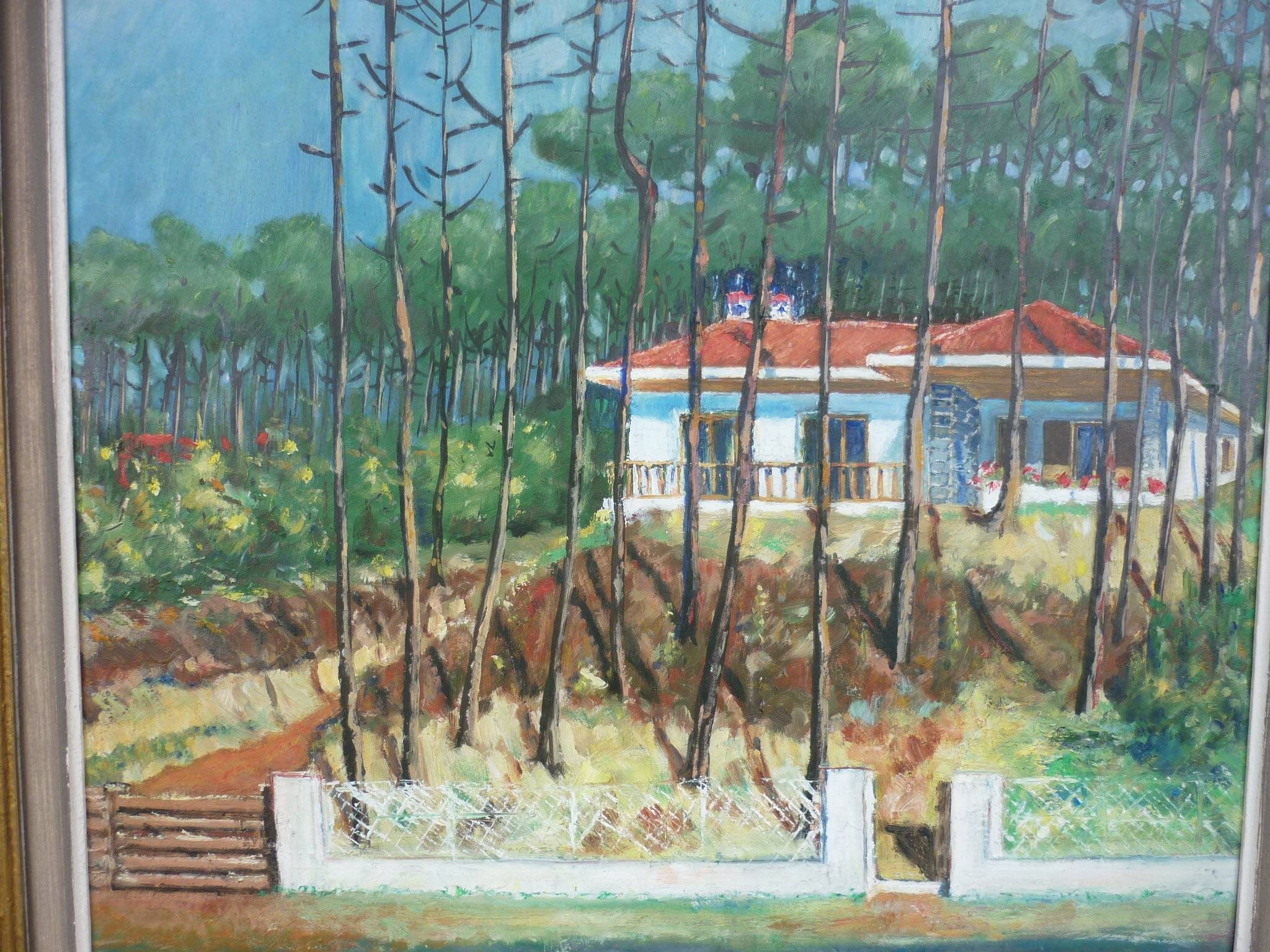 Painting Villa in the pines in Hossegor