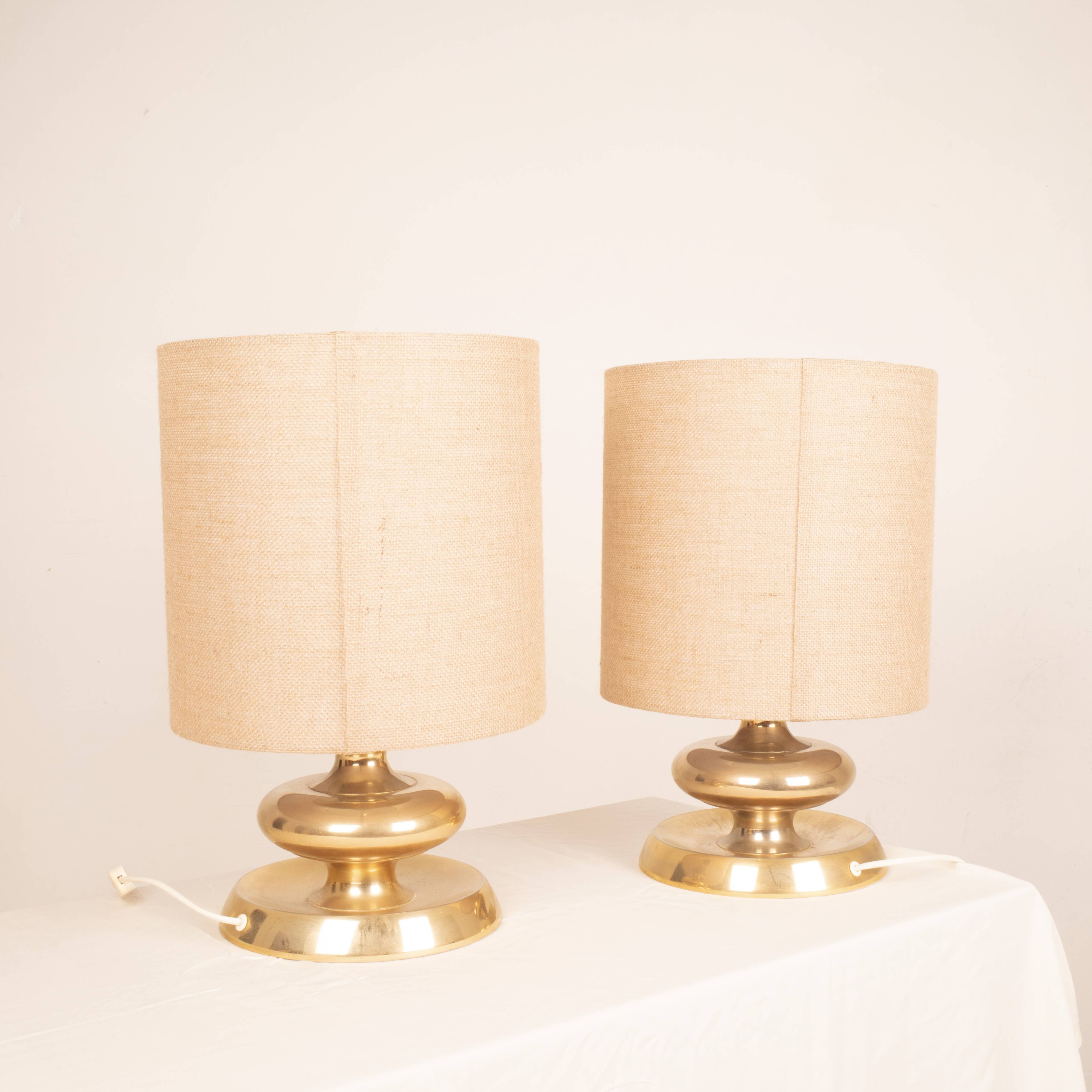 Pair of C-363 Lamps 24K Gold Edition by Luci Italia, 1970