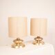 Pair of C-363 Lamps 24K Gold Edition by Luci Italia, 1970