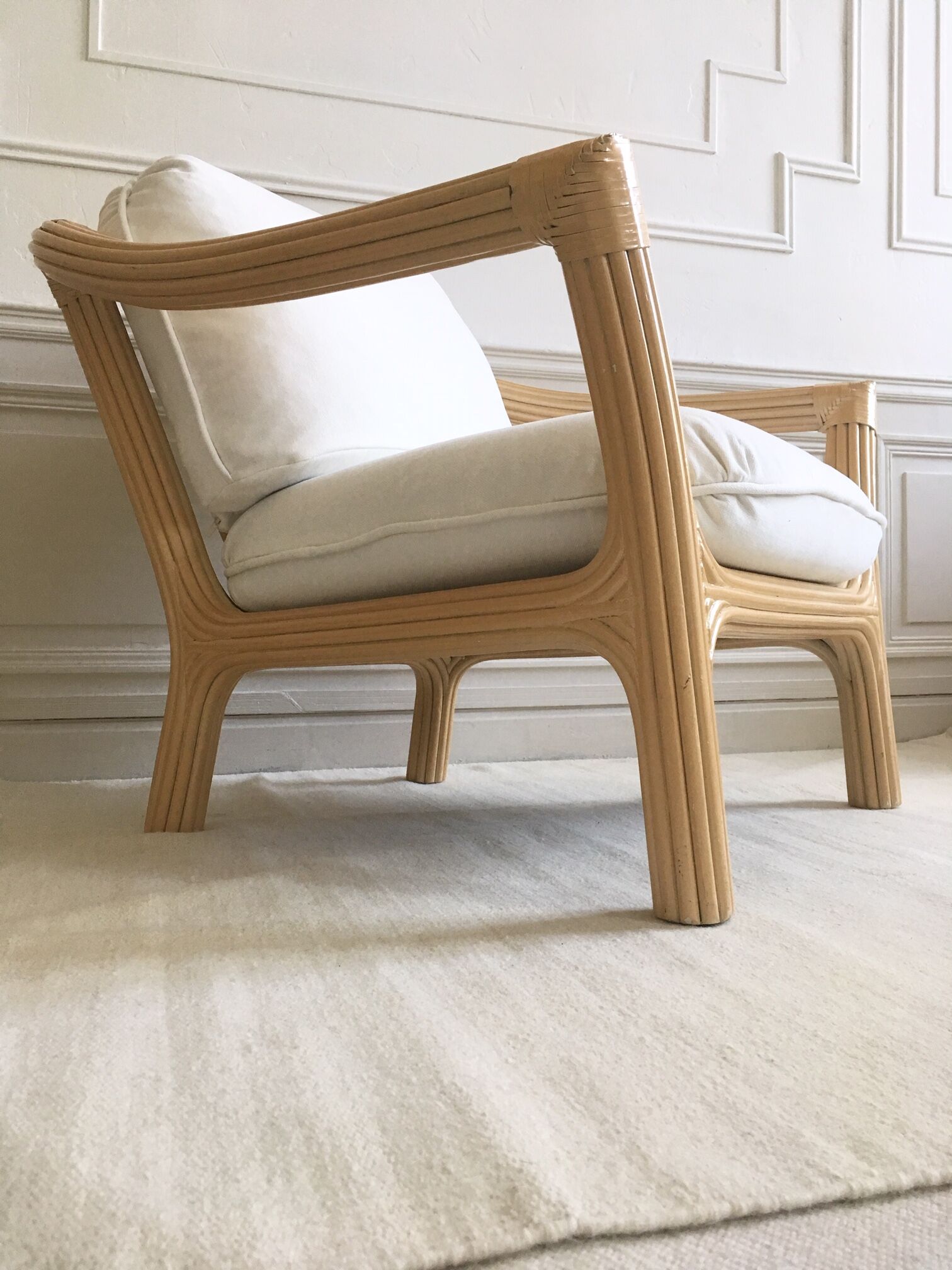 Restored vintage rattan chair