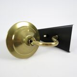 Set of 2 brass and glass wall lamps, 1950s
