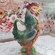 Pitcher in zoomorphic slip Rooster of the earthenware factory of Saint Clement