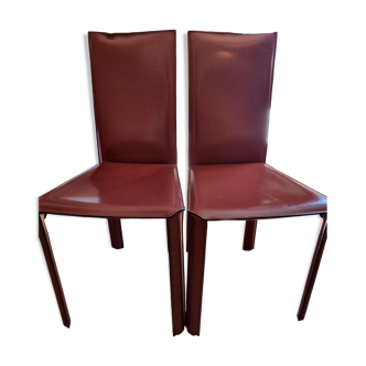 2 chairs De Couro of Brazil