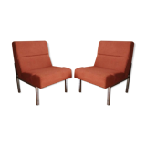 1970 Vinco orange armchairs made in France