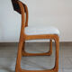 Baumann sleigh chair restored, France, 1960s