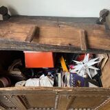 Coffre ancien iranien en bois massif - fabriqué à la main