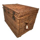 Old wicker transport trunk, early 20th century