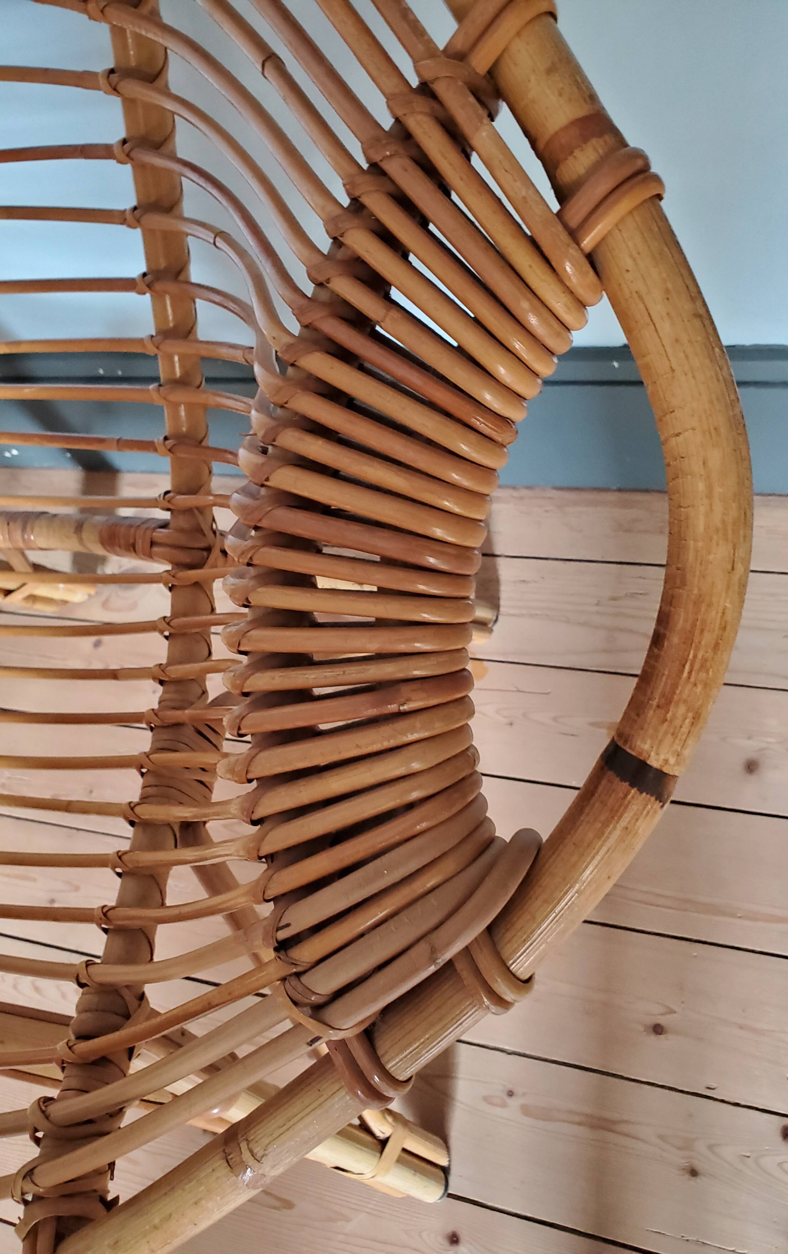 Rattan lemon chair 1960