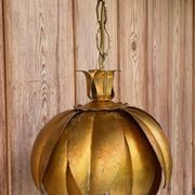 Vintage gold metal flower pendant