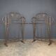 Antique 19thc victorian pair of brass coat stands c.1890