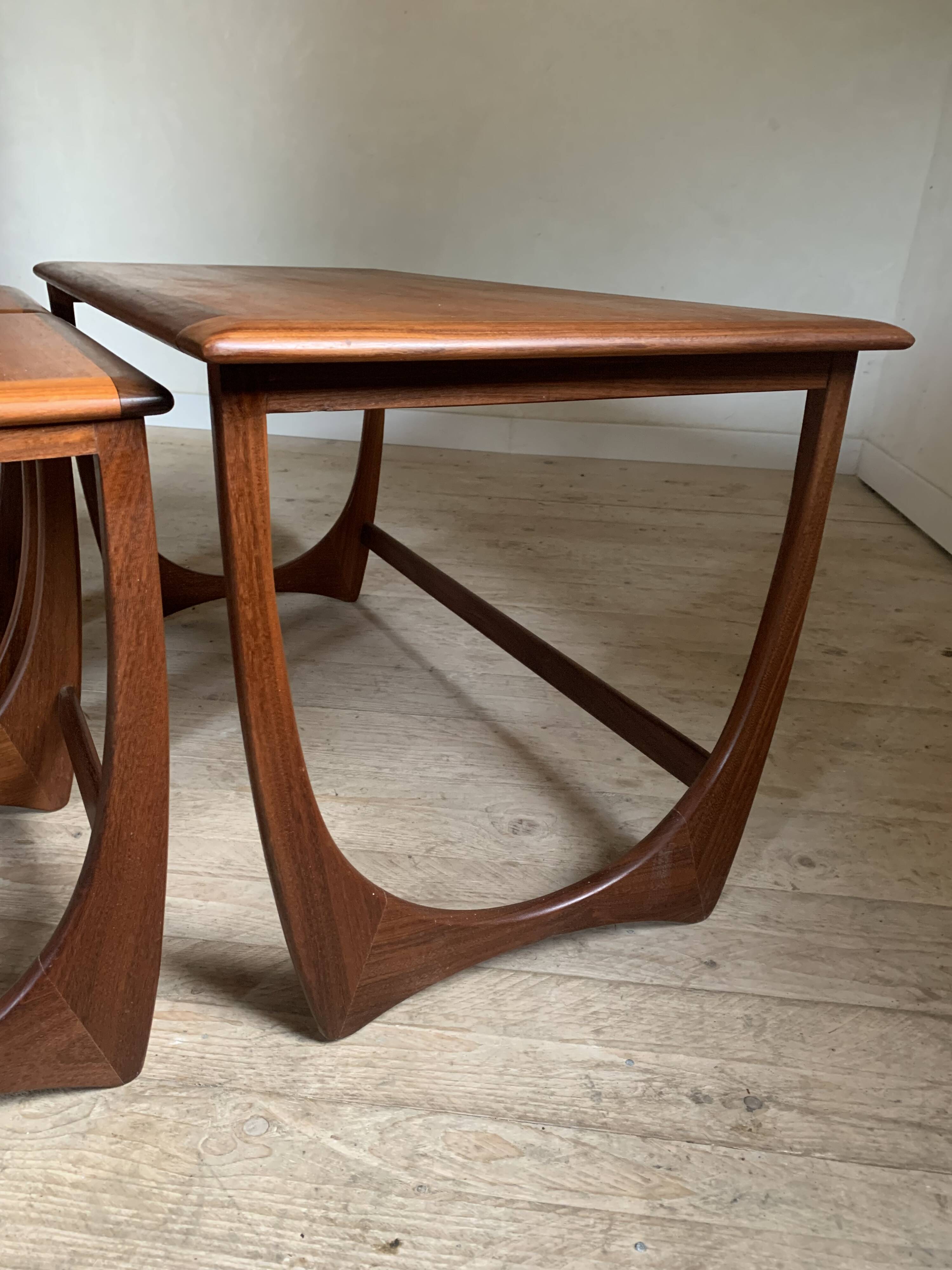 Vintage Scandinavian teak nesting coffee table Astro Victor Wilkins