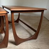 Vintage Scandinavian teak nesting coffee table Astro Victor Wilkins