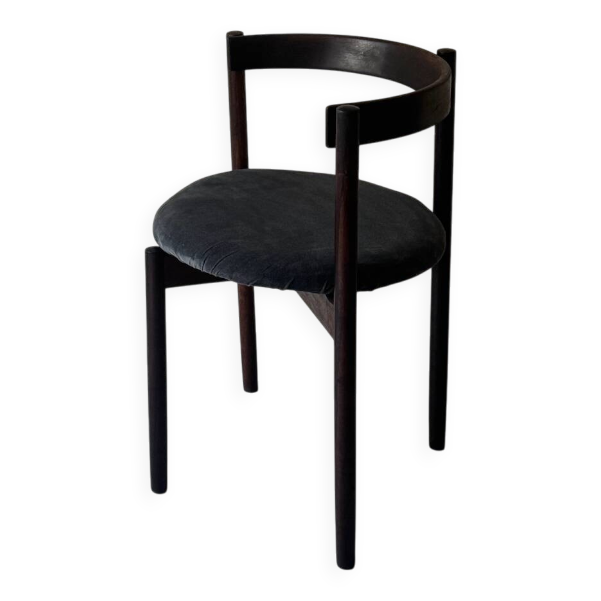 Round chair in rosewood by Hugo Frandsen for Børge M.S., Denmark 1970