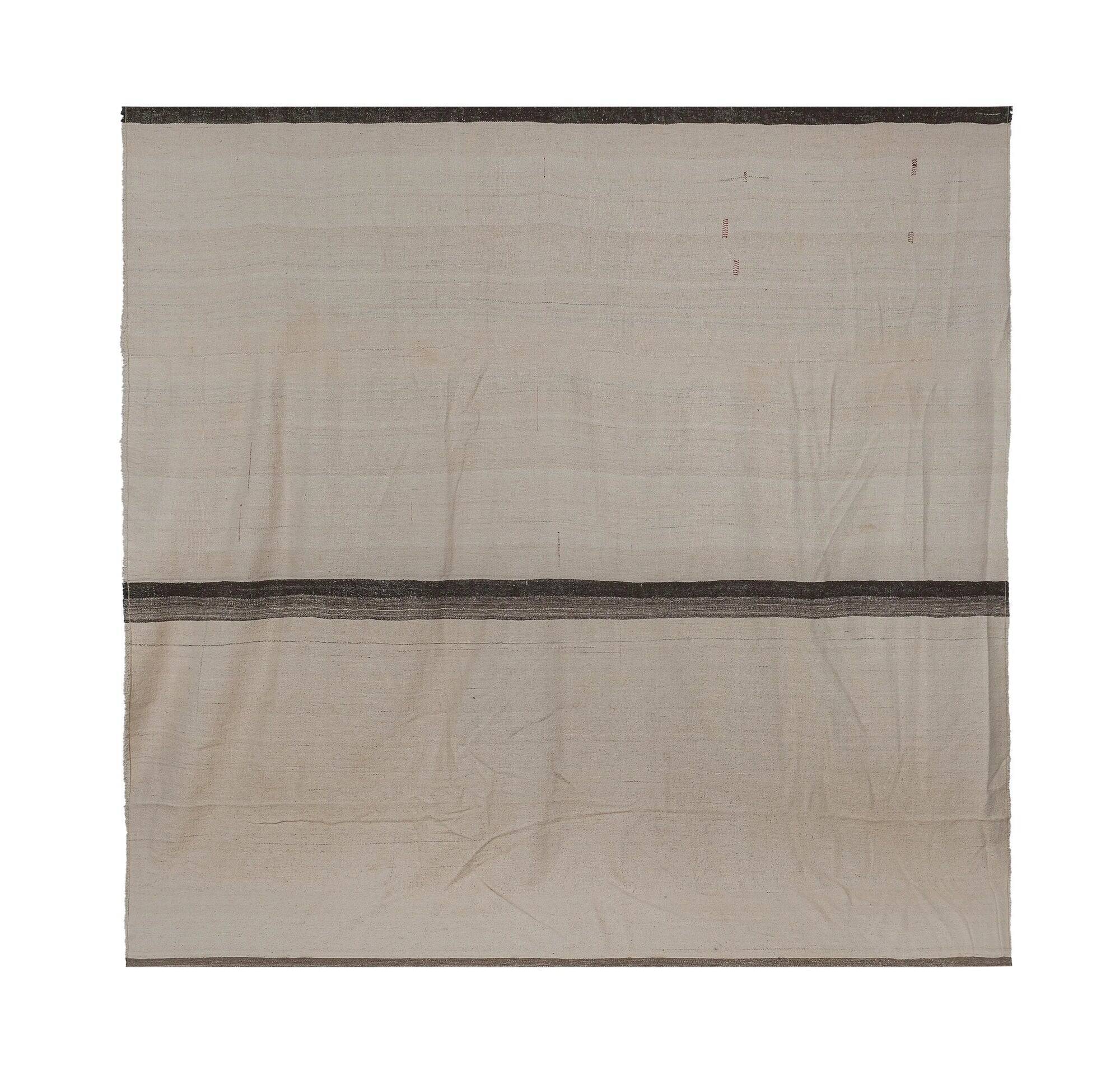 Vintage Turkish kilim, handwoven, 355x349 cm.