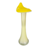 Vase soliflore verre jaune forme arum
